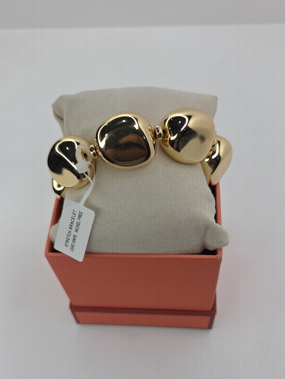 💛▪️House of Harlow▪️ 1960 Gorgeous golden tone asymmetric bead Stretch Bracelet